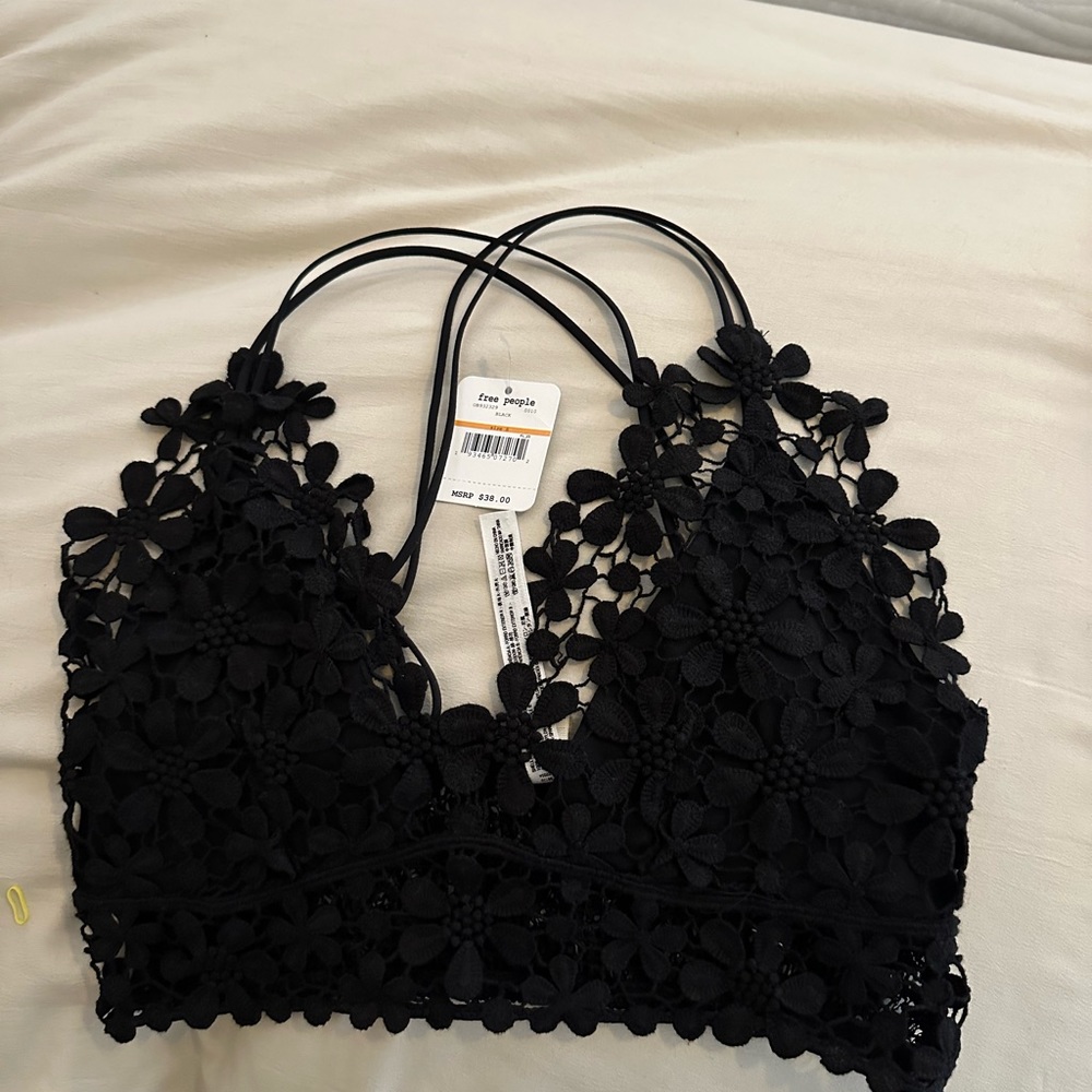 NWT Free people black bralette one size